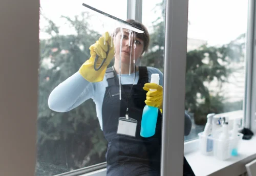 Nettoyage de vitres intérieures et extérieures à la Chapelle-Bertin